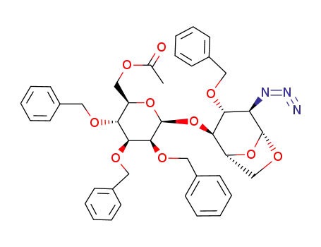 4-O-(6-O-Acetyl-2,3,4-tri-O-benzyl-β-D-mannopyranosyl)-1,6-anhydro-2-azido-3-O-benzyl-2-desoxy-β-D-glucopyranose