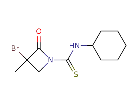 3-Bromo-3-methyl-2-oxo-azetidine-1-carbothioic acid cyclohexylamide