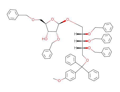 2,5-di-O-benzyl-β-D-ribofuranosyl 2,3,4-tri-O-benzyl-5-O-monomethoxytrityl-D-ribitol