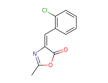 Molecular Structure of 32997-15-2 (4-(o-Chlorobenzylidene)-2-methyloxazol-5(4H)-one)