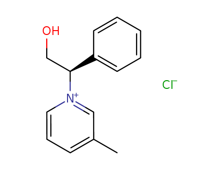 Molecular Structure of 135124-73-1 (Pyridinium, 1-[(1R)-2-hydroxy-1-phenylethyl]-3-methyl-, chloride)