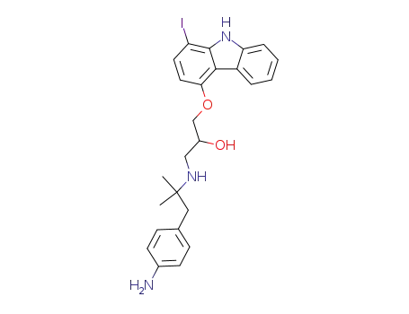 (+/-)-15-(4-amino-3-iodobenzyl)carazolol