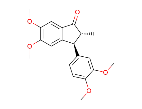 3<i>t</i>-(3,4-dimethoxy-phenyl)-5,6-dimethoxy-2<i>r</i>-methyl-indan-1-one