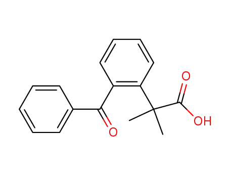 Molecular Structure of 10271-33-7 (2-(2-benzoylphenyl)-2-methylpropanoic acid)