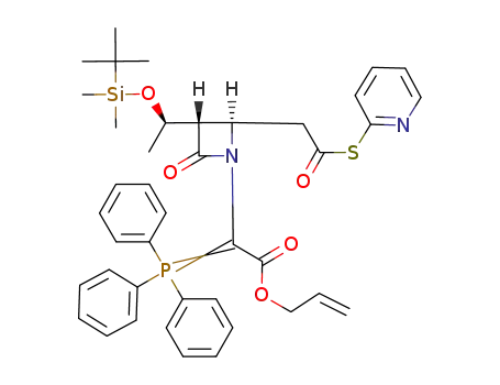 (3S,4R)-1-<<(allyloxy)carbonyl>(triphenylphosphoranylidene)methyl>-3-<(1R)-1-<(tert-butyldimethylsilyl)oxy>ethyl>-4-<<(2'-pyridylthio)carbonyl>methyl>azetidin-2-one