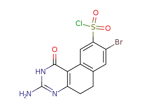 Benzo[f]quinazoline-9-sulfonyl chloride,
3-amino-8-bromo-1,2,5,6-tetrahydro-1-oxo-