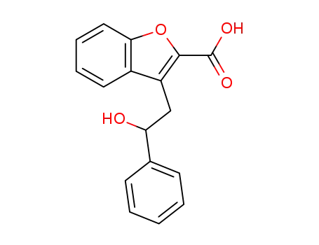 2-Benzofurancarboxylic acid, 3-(2-hydroxy-2-phenylethyl)-