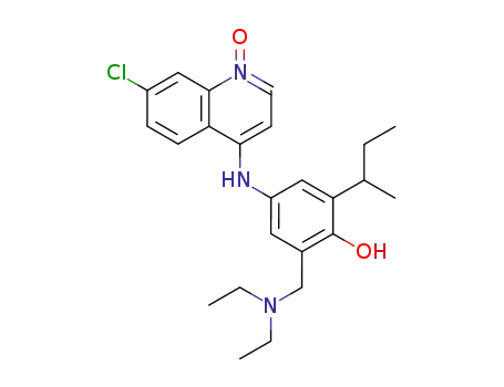 Molecular Structure of 107244-91-7 (2-sec-Butyl-4-(7-chloro-1-oxy-quinolin-4-ylamino)-6-diethylaminomethyl-phenol)