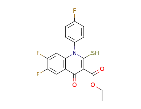 Ethyl 1-p-fluorophenyl-2-mercapto-6,7-difluoro-1,4-dihydro-4-oxoquinoline-3-carboxylate