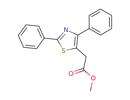 Molecular Structure of 23821-92-3 (METHYL (2,4-DIPHENYLTHIAZOL-5-YL)ACETATE)