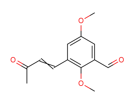 Molecular Structure of 87050-67-7 (2,5-dimethoxy-3-(3-oxo-1-butenyl)benzaldehyde)