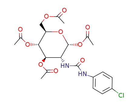 1,3,4,6-Tetra-O-acetyl-2-<3-(4-chlorophenyl)ureido>-2-deoxy-α-D-glucopyranose