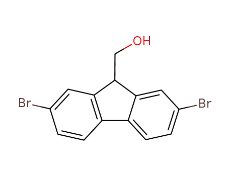 Molecular Structure of 74316-23-7 (9H-Fluorene-9-methanol, 2,7-dibromo-)