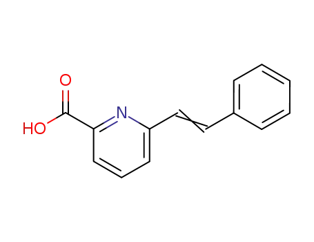 Molecular Structure of 83282-01-3 (2-Pyridinecarboxylic acid, 6-(2-phenylethenyl)-)