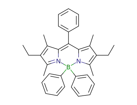 4,4-diphenyl-1,3,5,7-tetramethyl-2,6-diethyl-8-phenyl-4-bora-3a,4a-diaza-s-indacene