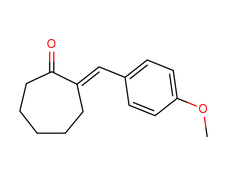 Molecular Structure of 4246-84-8 (2-((<i>E</i>)-4-methoxy-benzylidene)-cycloheptanone)