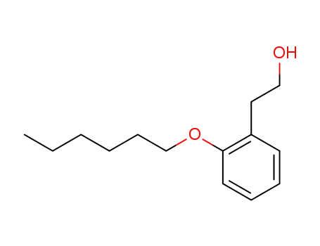 Molecular Structure of 104947-97-9 (Benzeneethanol, 2-(hexyloxy)-)