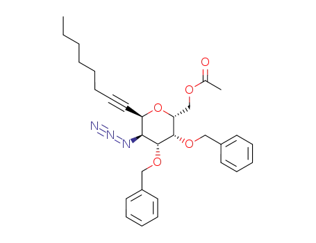 1-(6-O-acetyl-2-azido-3,4-di-O-benzyl-2-deoxy-α-D-galactopyranosyl)oct-1-yne
