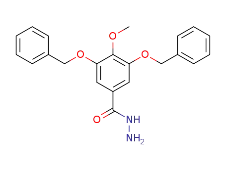 Molecular Structure of 13326-70-0 (Benzoic acid, 4-methoxy-3,5-bis(phenylmethoxy)-, hydrazide)