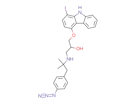 1-[2-(4-Azido-phenyl)-1,1-dimethyl-ethylamino]-3-(1-iodo-9H-carbazol-4-yloxy)-propan-2-ol