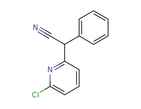 Molecular Structure of 24783-42-4 (2-(6-CHLORO-2-PYRIDINYL)-2-PHENYLACETONITRILE)