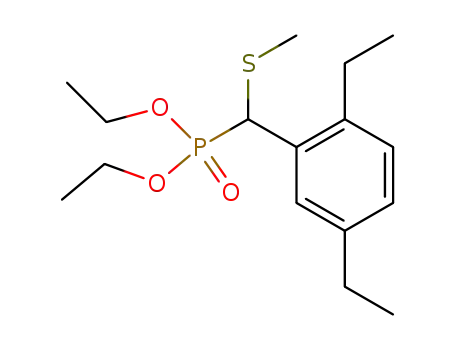 Molecular Structure of 107126-15-8 ([(2,5-Diethyl-phenyl)-methylsulfanyl-methyl]-phosphonic acid diethyl ester)