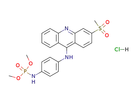 Phosphoramidic acid, [4-[[3-(methylsulfonyl)-9-acridinyl]amino]phenyl]-,
dimethyl ester, monohydrochloride