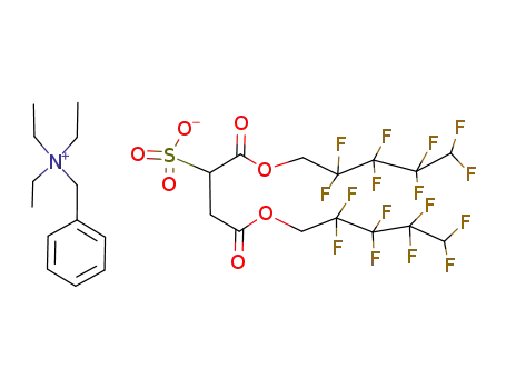 Molecular Structure of 80556-05-4 (1,2-Bis-(2,2,3,3,4,4,5,5-octafluoro-pentyloxycarbonyl)-ethanesulfonatebenzyl-triethyl-ammonium;)