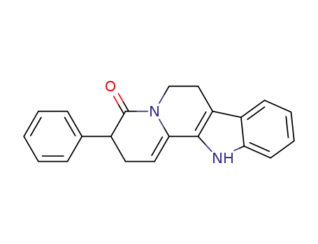 Molecular Structure of 91751-43-8 (Indolo[2,3-a]quinolizin-4(3H)-one, 2,6,7,12-tetrahydro-3-phenyl-)