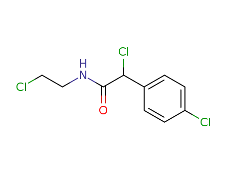 Molecular Structure of 103807-61-0 (2-Chloro-N-(2-chloro-ethyl)-2-(4-chloro-phenyl)-acetamide)