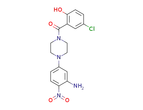Molecular Structure of 151824-82-7 (5-(4-(5-Chlorosalicyloyl)piperazin-1-yl)-2-nitroaniline)