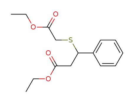 Molecular Structure of 80278-73-5 (ethyl 3-(ethoxycarbonylmethylmercapto)-3-phenylpropanoate)
