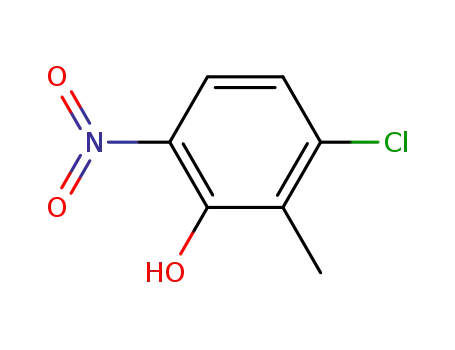 Molecular Structure of 83577-91-7 (3-chloro-2-methyl-6-nitro-phenol)