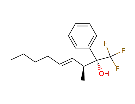 Molecular Structure of 122129-38-8 ((2R*,3S*4E)-1,1,1-trifluoro-3-methyl-2-phenyl-4-nonen-2-ol)