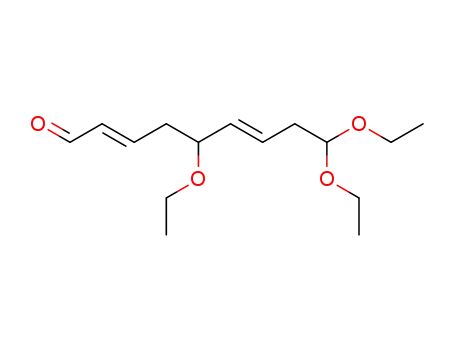 Molecular Structure of 82670-39-1 (2,6-Nonadienal, 5,9,9-triethoxy-)