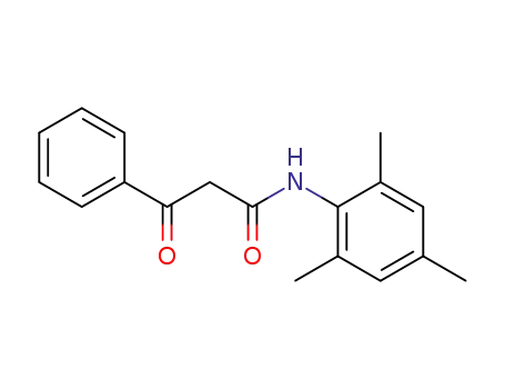 Molecular Structure of 19359-18-3 (Benzenepropanamide, b-oxo-N-(2,4,6-trimethylphenyl)-)