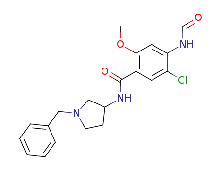 Molecular Structure of 78784-41-5 (N-(1-Benzyl-pyrrolidin-3-yl)-5-chloro-4-formylamino-2-methoxy-benzamide)