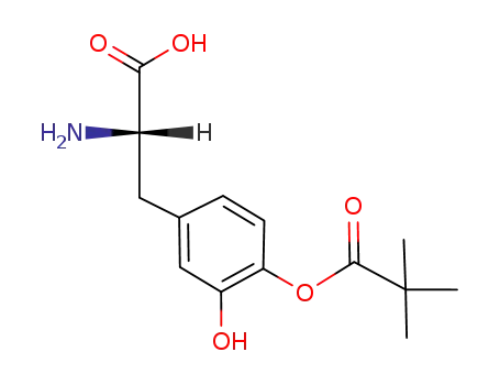 Molecular Structure of 122551-95-5 (4-O-PIVALOYL-3-HYDROXY-L-PHENYLALANINE)