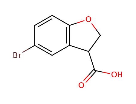 Molecular Structure of 93670-10-1 (3-Benzofurancarboxylic acid, 5-bromo-2,3-dihydro-)