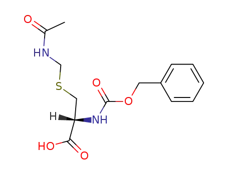 Molecular Structure of 54784-68-8 (S-[(Acetylamino)methyl]-N-[(benzyloxy)carbonyl]-L-cysteine)