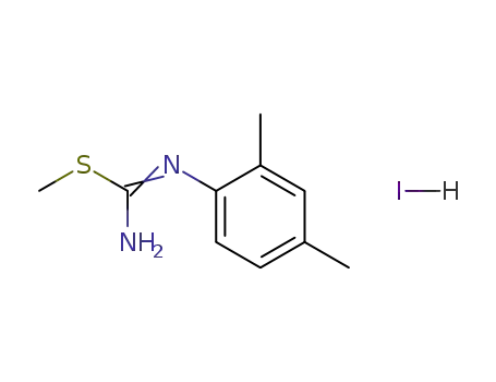 Molecular Structure of 94646-85-2 (1-(2,4-Dimethyl-phenyl)-2-methyl-isothiourea; hydriodide)