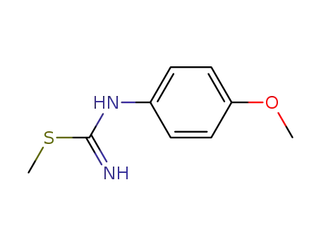 Molecular Structure of 27806-78-6 (Carbamimidothioic acid, (4-methoxyphenyl)-, methyl ester)