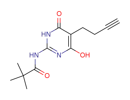 Propanamide,
N-[5-(3-butynyl)-1,4-dihydro-6-hydroxy-4-oxo-2-pyrimidinyl]-2,2-dimethyl
-