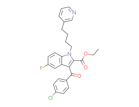 3-(4-Chloro-benzoyl)-5-fluoro-1-(4-pyridin-3-yl-butyl)-1H-indole-2-carboxylic acid ethyl ester