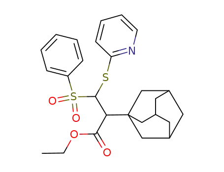 2-Adamantan-1-yl-3-benzenesulfonyl-3-(pyridin-2-ylsulfanyl)-propionic acid ethyl ester