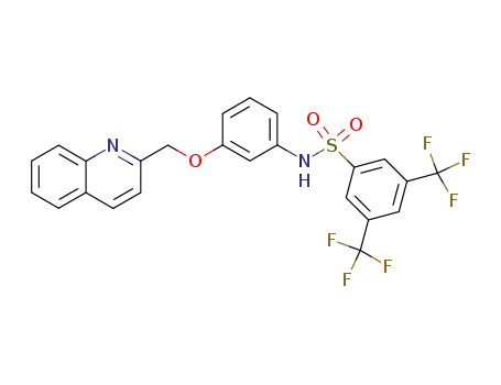 N-[3-(Quinolin-2-ylmethoxy)-phenyl]-3,5-bis-trifluoromethyl-benzenesulfonamide