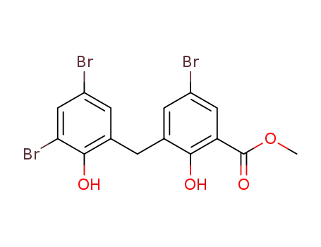 Molecular Structure of 55232-59-2 (3',5',5-tribromo-2,2'-dihydroxy-3-(methoxycarbonyl)diphenylmethane)