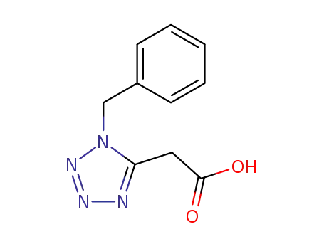 Molecular Structure of 64953-18-0 (1H-Tetrazole-5-acetic acid, 1-(phenylmethyl)-)
