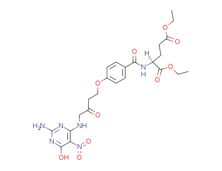 1-<N-(2-amino-4-hydroxy-5-nitropyrimidin-6-yl)amino>-4-(diethyl N-p-anisoyl-L-glutamate)-2-butanone