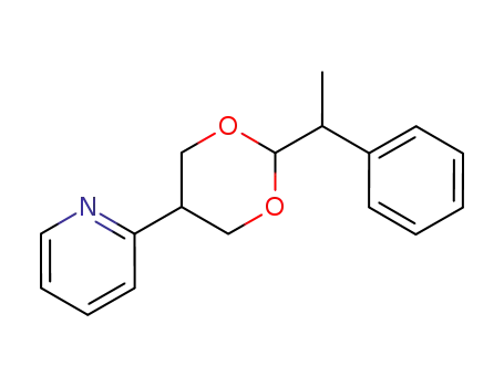Molecular Structure of 111482-91-8 (2-[2-(1-Phenyl-ethyl)-[1,3]dioxan-5-yl]-pyridine)